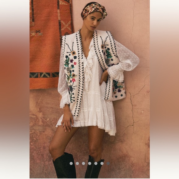 Anthropologie NWT Anthropologie NWT Scotch & Soda Embroidered Gilet Vest M - Picture 1 of 9